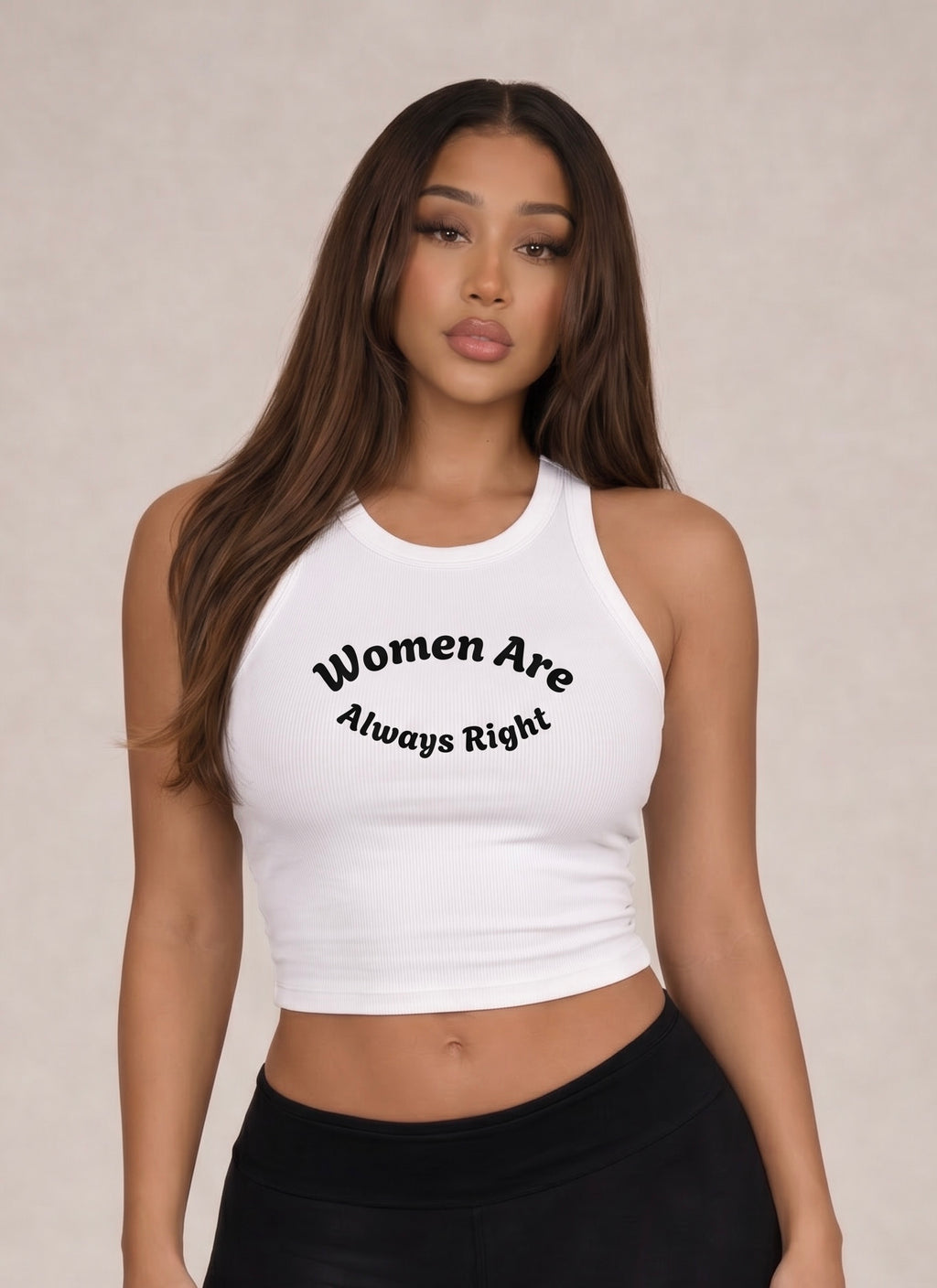 Women Are Always Right Tank Top-White
