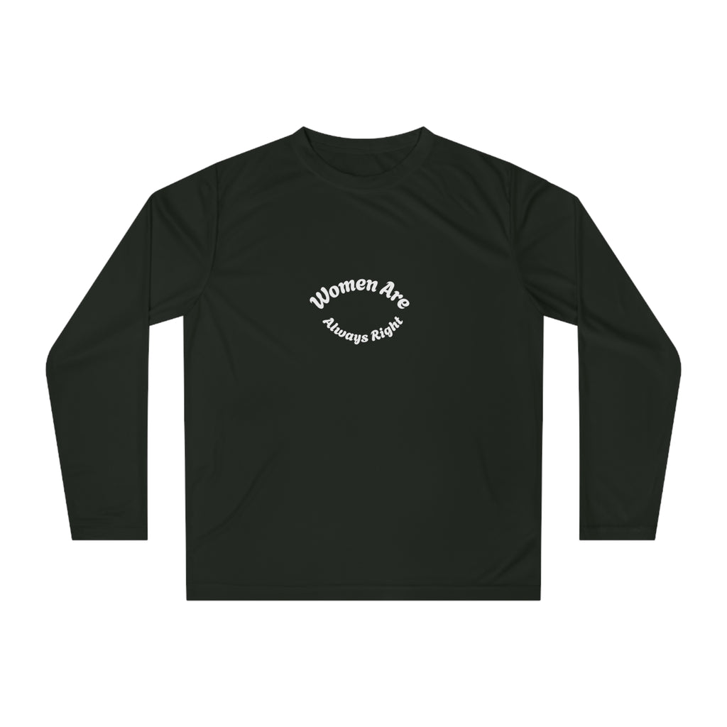 Women Are Always Right Long Sleeve Shirt - Black