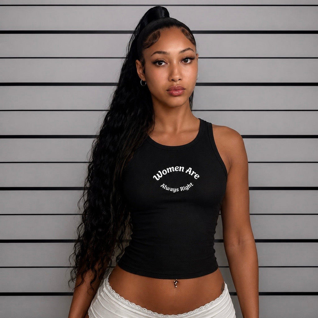 Women Are Always Right Tank Top - Black
