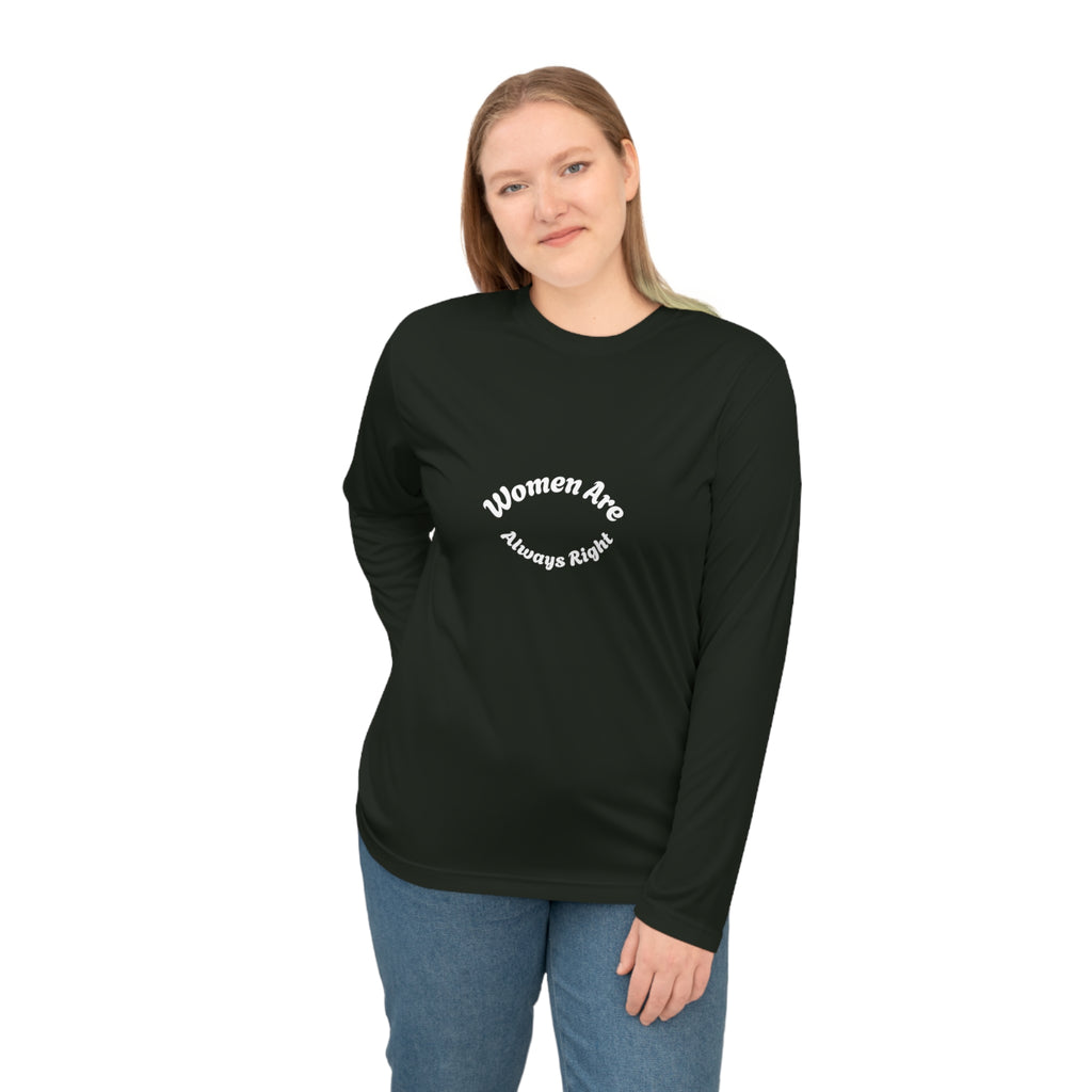 Women Are Always Right Long Sleeve Shirt - Black