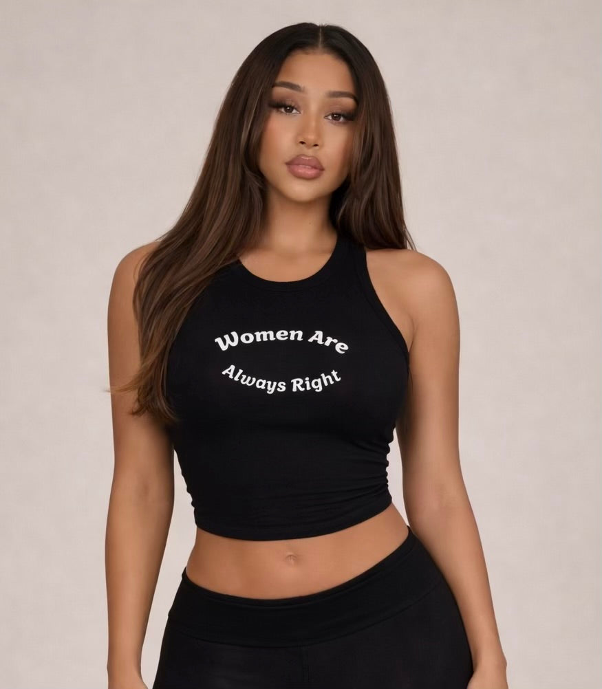 Women Are Always Right Tank Top - Black